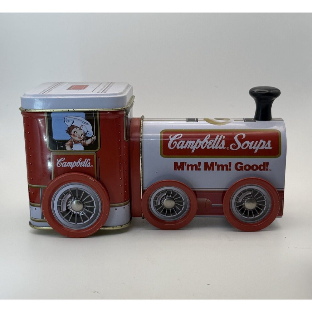 🚂🥫 Vintage 1997 Campbell’s Soup Tin Train Container 🍅✨